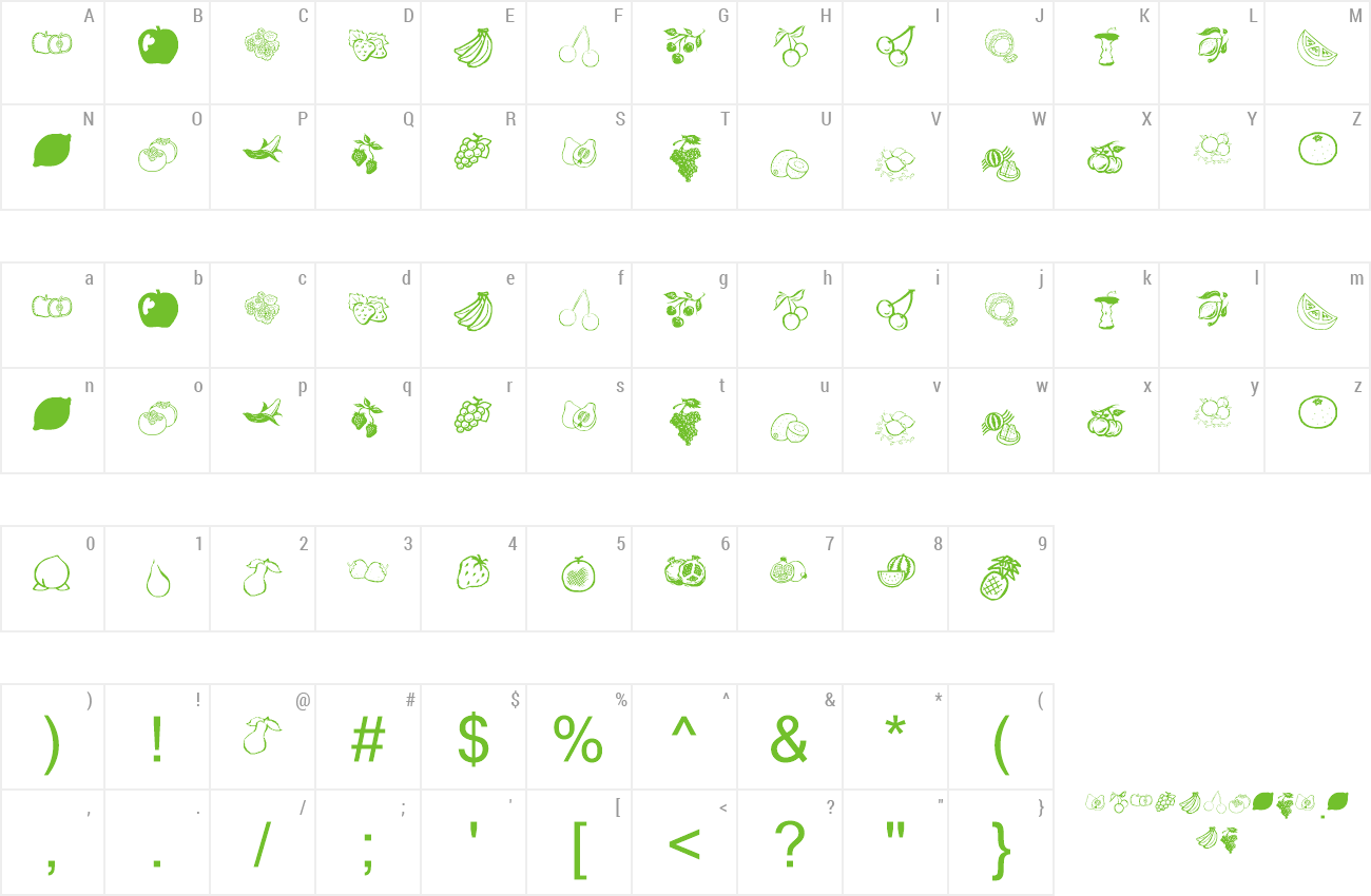 Font KR Fruitsy preview